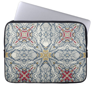 Fragmentierte Mandala-Collage Laptopschutzhülle