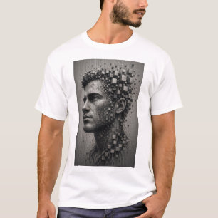 Fragmentierter Geist   Abstraktes 3D-Mikro-Mosaik- T-Shirt