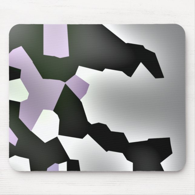 "Fragmentierter Traum" Digitale Abstrakte Kunst Mousepad (Vorne)