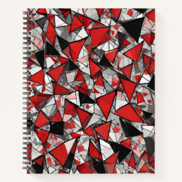 Fragmentos de Cristal Rojo, Negro y Plata Notizbuch