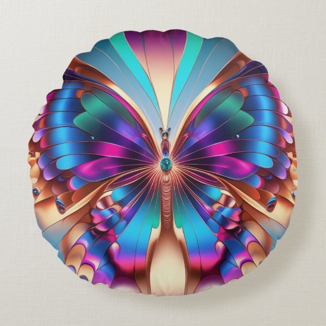 Fragmentos de Mariposa Rundes Kissen (Vorderseite)