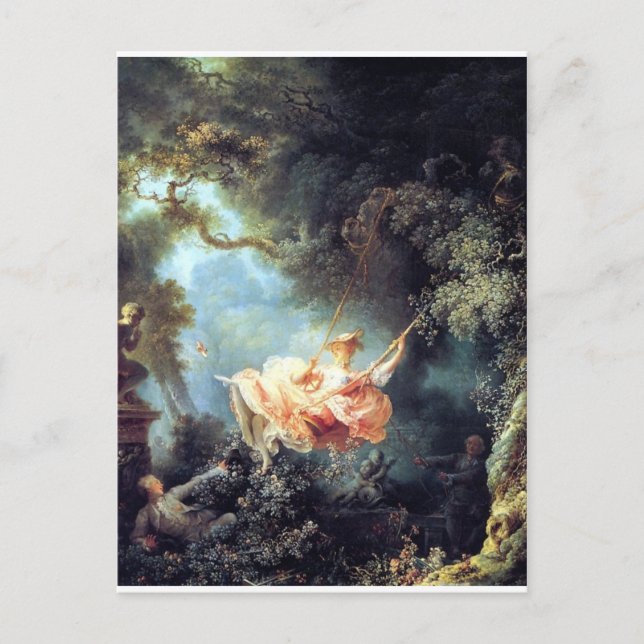 Fragonard Das Swing Antique Fine Art Malerei Postkarte (Vorderseite)