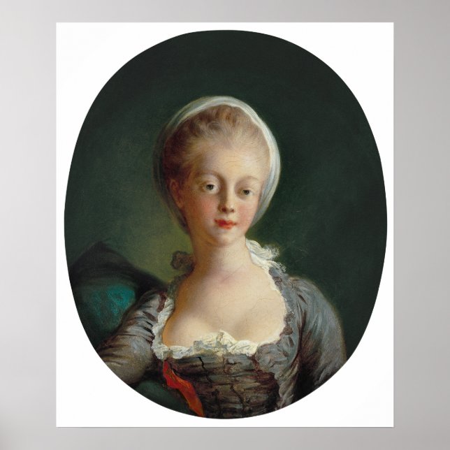 Fragonard Portrait of Young Woman Art Print Poster (Vorne)