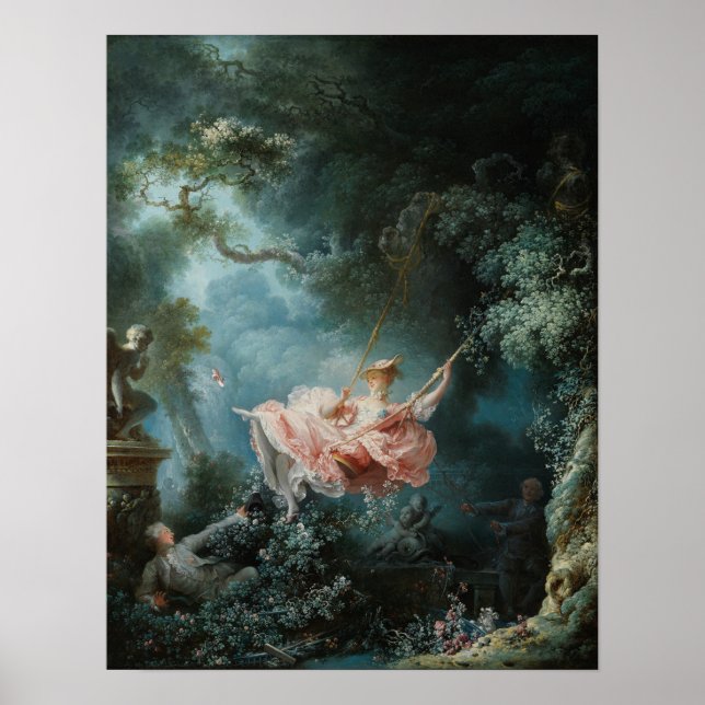 Fragonard's The Swing - Klassische Malerei Poster (Vorne)