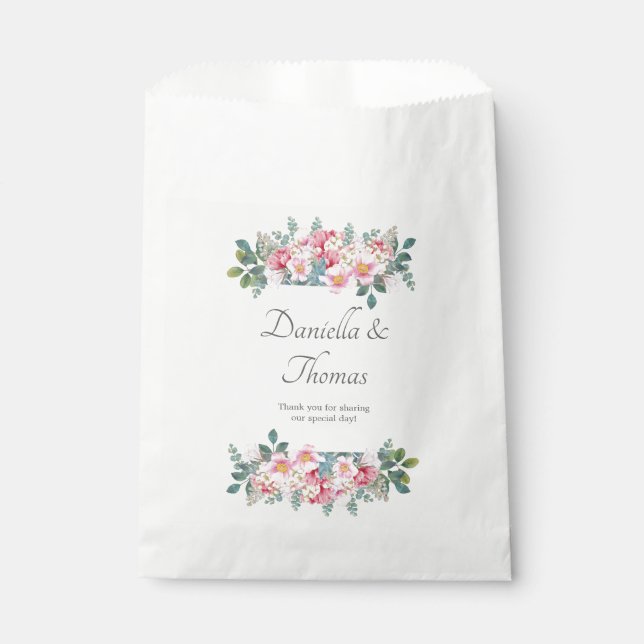 Fragrant Garden Elegant Wedding Favor Bags Geschenktütchen (Vorderseite)