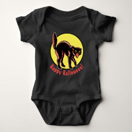 Fraidy Cat Happy Halloween Baby Bodysuit Baby Strampler