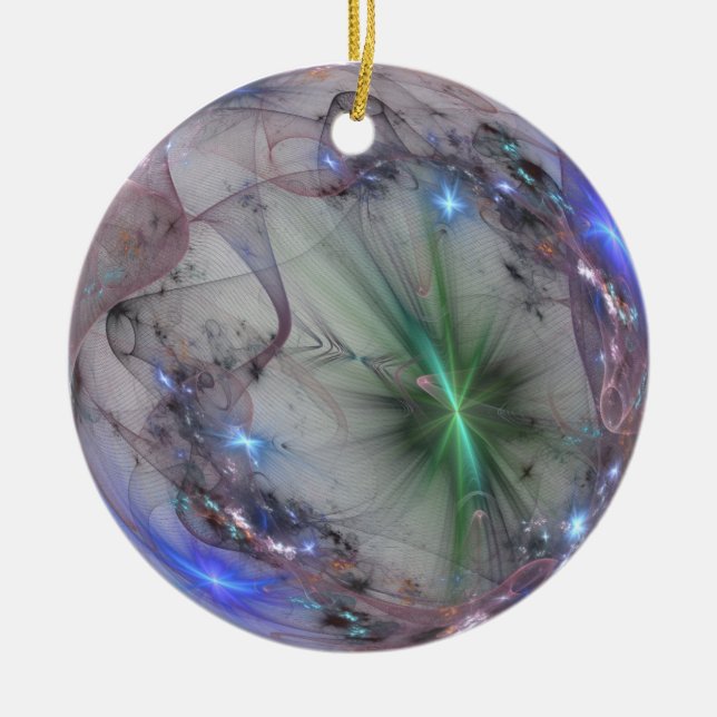 Fraktal 0rnament keramik ornament (Vorne)