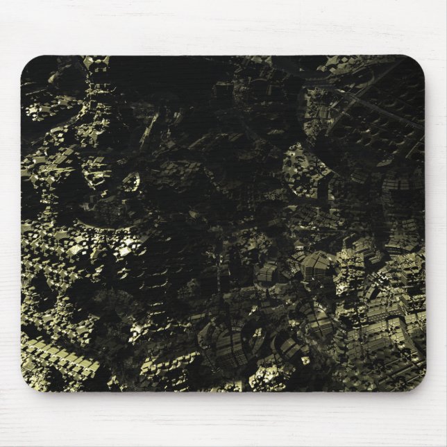 Fraktal 3D Mineral Geek futuristisch MP05 Mousepad (Vorne)