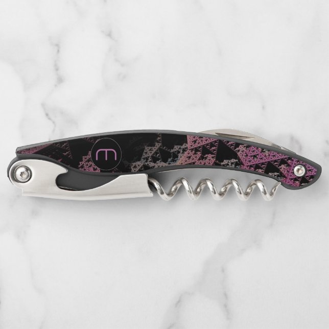 Fraktal 3D-Scannen-Fi-Raumsonde Monogramm-Schraube Kellnermesser (Vorderseite)