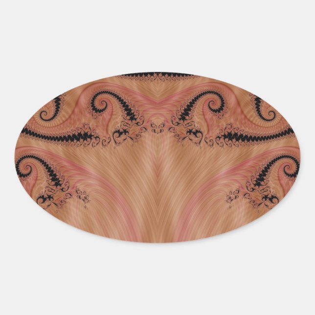 Fraktal 404 ovaler aufkleber (Vorderseite)