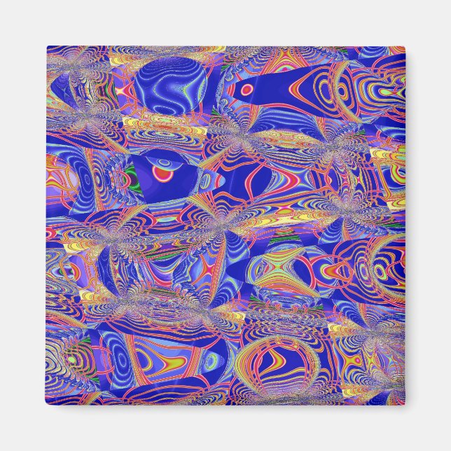 Fraktal Abstrakt 061012a Magnet (Vorne)