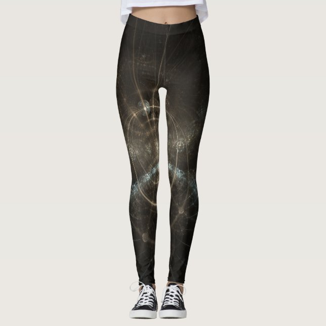 Fraktal Abstrakt Hintergrund Leggings (Vorderseite)