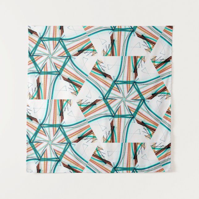 Fraktal abstrakter Hintergrund. Digitale Effekte.  Wandteppich (Vorderseite)