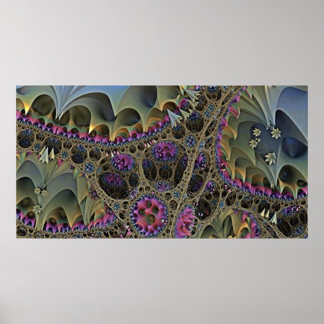 Fraktal ART FLORAL WORLD Poster (Vorne)