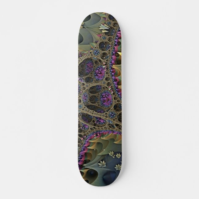 Fraktal ART FLORAL WORLD Skateboard (Vorne)