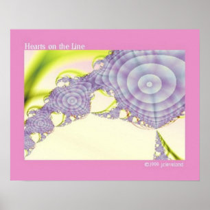 Fraktal Art Lila Heft Poster