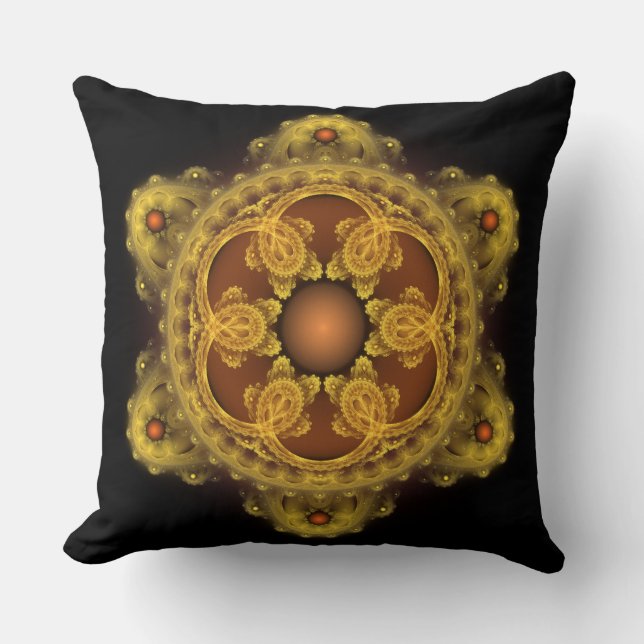 Fraktal Art Mandala Kissen (Vorderseite)