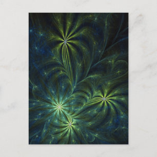 Fraktal Art Postkarte: Unkraut Postkarte