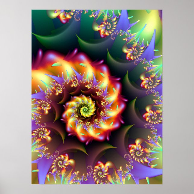 Fraktal Art Spiral Poster (Vorne)