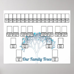 Fraktal Art Tree Blumen Familienbaum Poster