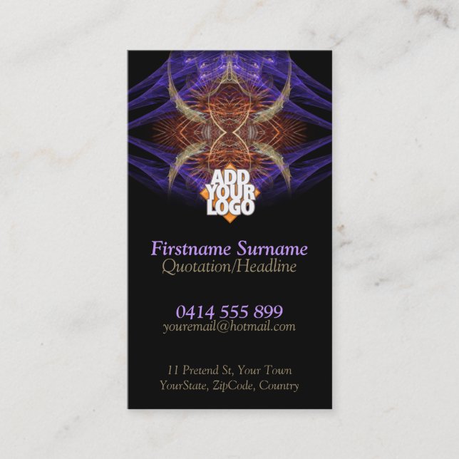 Fraktal Artistry Business Cards Visitenkarte (Vorderseite)