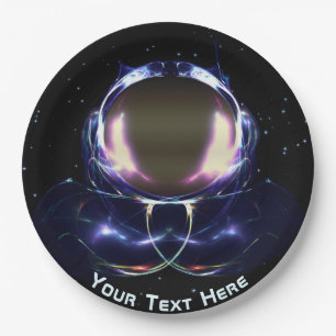 Fraktal Astronaut Pappteller