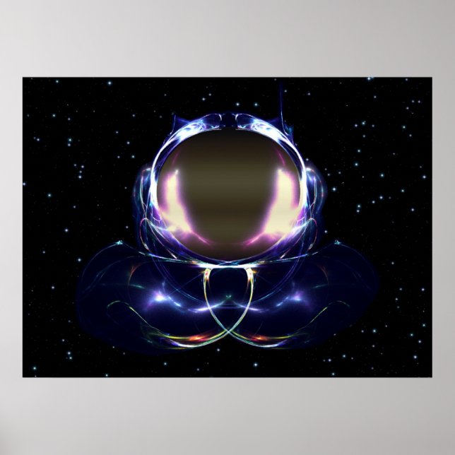 Fraktal Astronaut Poster (Vorne)