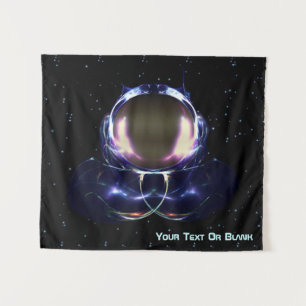 Fraktal Astronaut Wandteppich