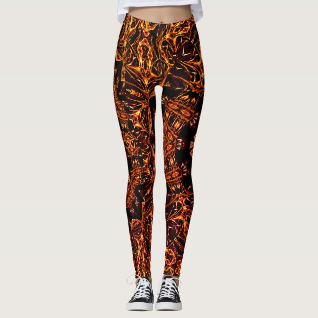 Fraktal Benutzerdefinierte Leggings (Vorderseite)