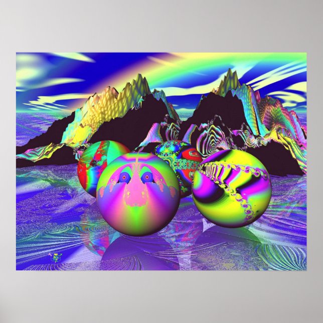 Fraktal Billards Poster (Vorne)