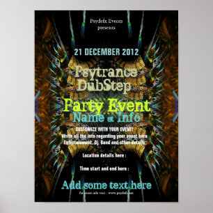 Fraktal Blast Party Flyer Poster