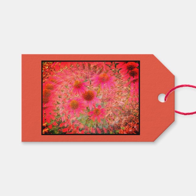 Fraktal Blume Geschenkmarke Geschenkanhänger (Vorderseite (Horizontal))