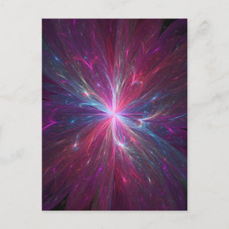 Fraktal Blume Postkarte