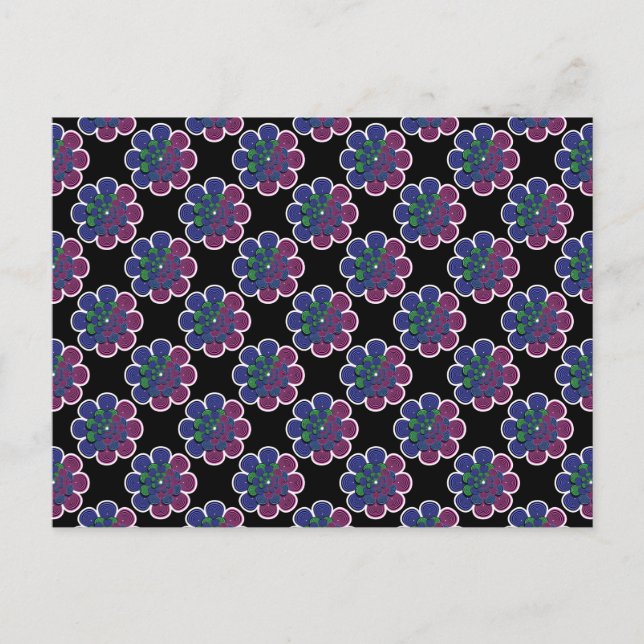 Fraktal Blume Postkarte (Vorderseite)