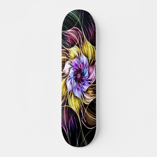 Fraktal Blume Skateboard (Vorne)