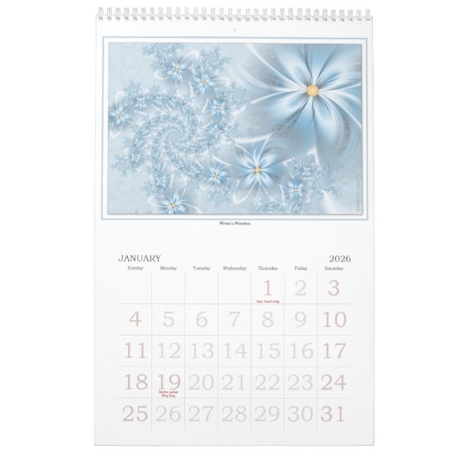 Fraktal-Blumen-Wandkalender 2013 Kalender (Jan 2026)