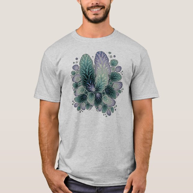 Fraktal-Blumenblätter T-Shirt (Vorderseite)
