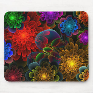 Fraktal-Blumenstrauß Mousepad