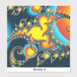 Fraktal Burst Art Aufkleber