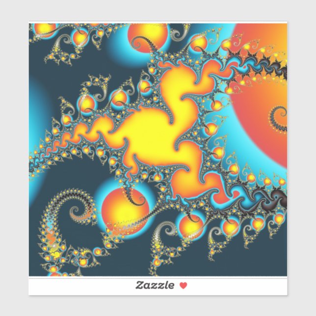 Fraktal Burst Art Aufkleber (Blatt)