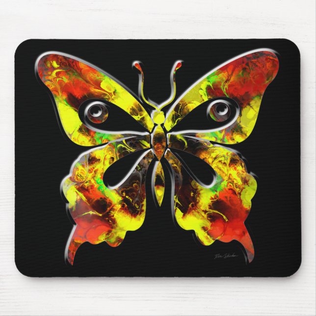 Fraktal Butterfly Art 1 Mousepad (Vorne)