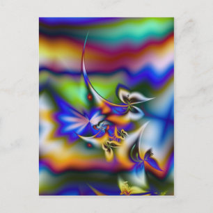 Fraktal Butterfly Fantasy Postkarte