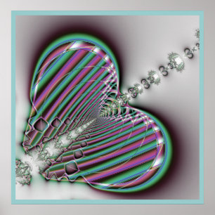 Fraktal Butterfly Poster