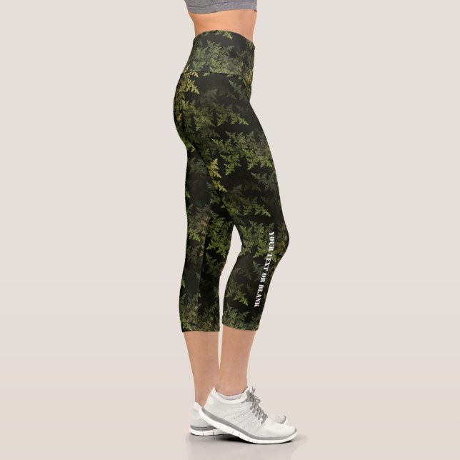 Fraktal Camouflage Capri Leggings (Rechts)