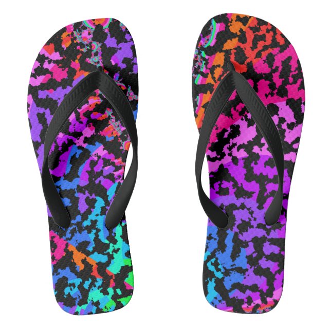 Fraktal-Camouflage-Muster Flip Flops (Fußbett)