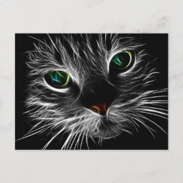 Fraktal Cat Postkarte