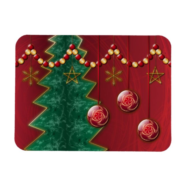 Fraktal Celebration Christmas Flexible Magnet (Horizontal)