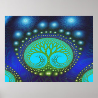 Fraktal Celestial Forest Feine Abstrakte Kunst Poster