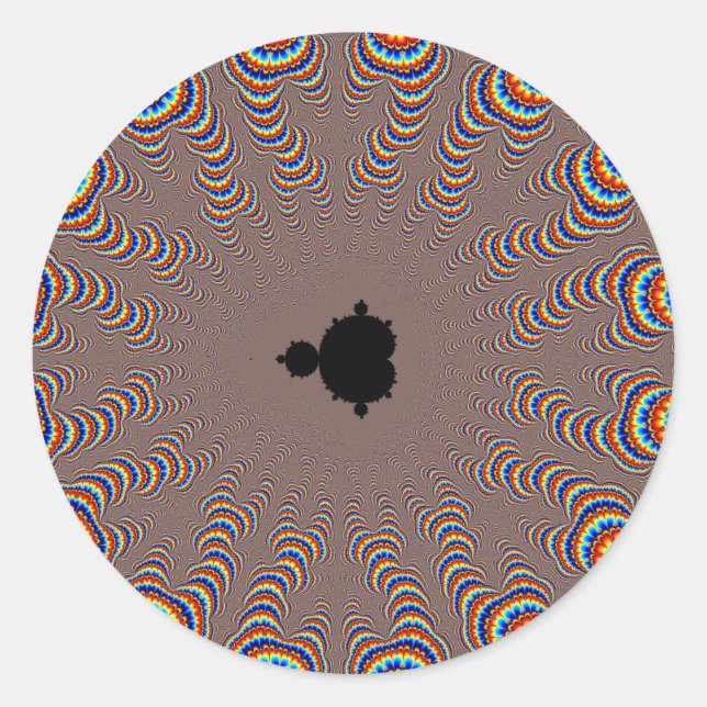 Fraktal Central - Fraktal Art Runder Aufkleber (Vorderseite)