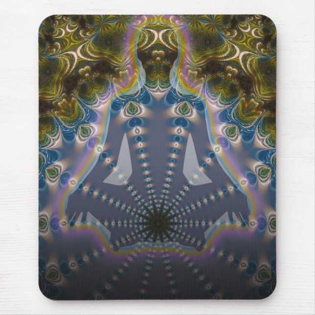 Fraktal Chakra Yoga Meditation Mousepad (Vorne)